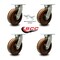 Service Caster 10 Inch Heavy Duty High Temp Phenolic Swivel Caster Set with 2 Swivel Locks SCC SCC-KP92S1030-PHRHT-BSL-2-S-2 - alternate 5